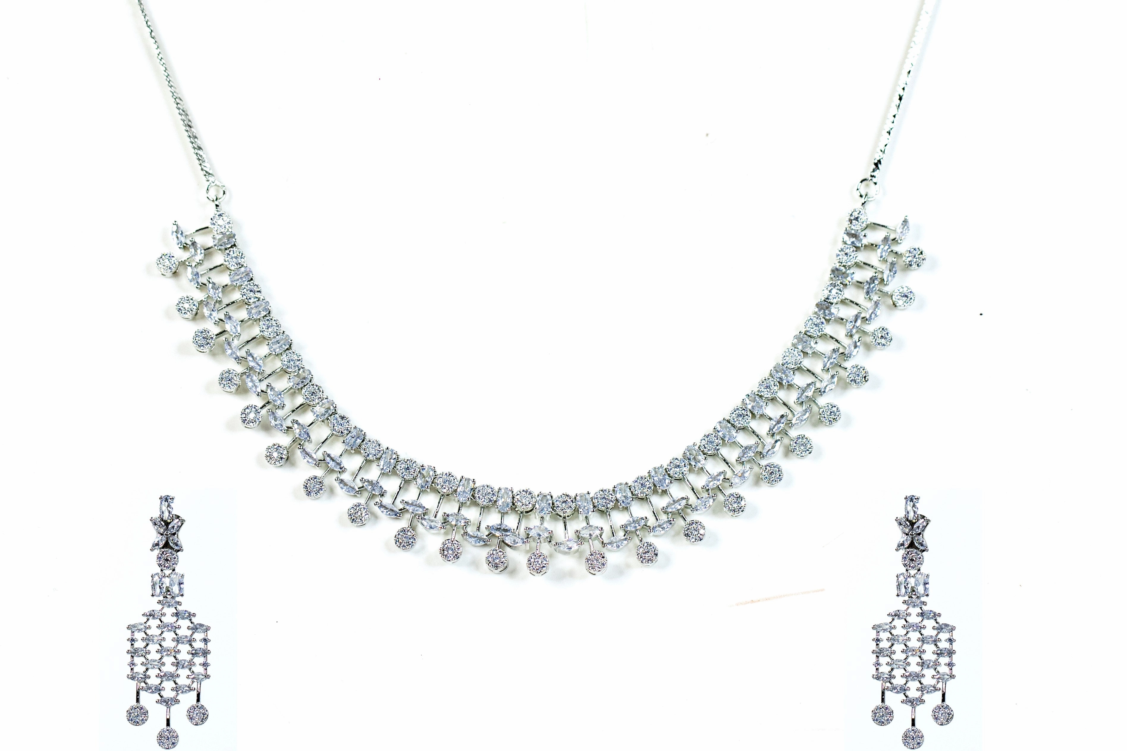 Sparkler cz Necklace set Alluring Style Smart Finish