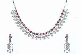 Gentle Shine Sparkler cz Necklace set
