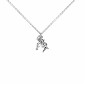 Clean Accent Small Fairy Slide Pendant Necklace Sterling Silver - Includes Chain, Made in USA