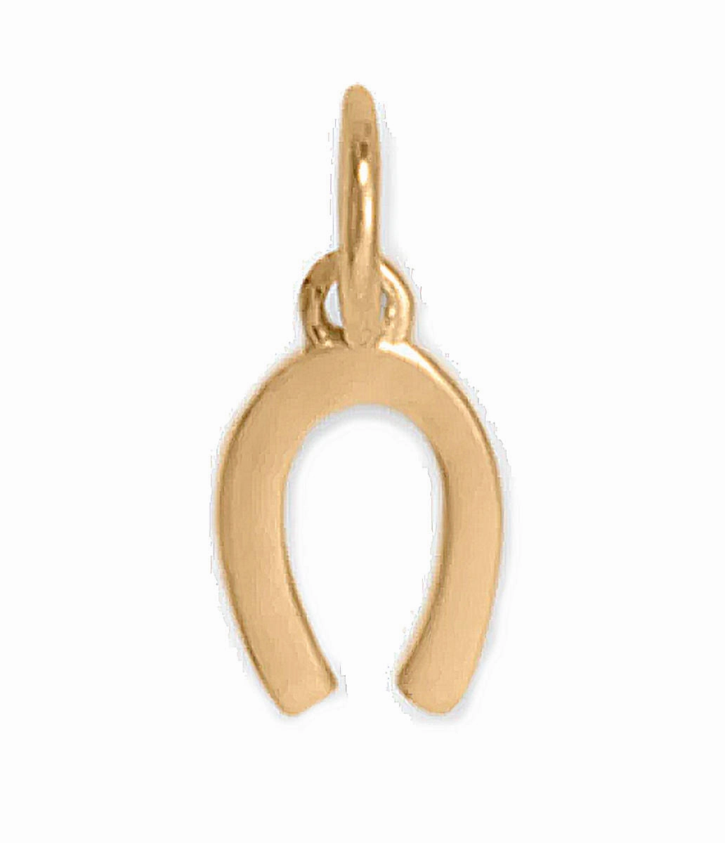 Unique Accent 14k Yellow Gold Horseshoe Charm