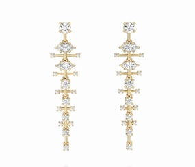 Classic Selection Noam Carver Latis Collection Marquise Dangle Diamond Earrings in 14K Yellow Gold (1.92ctw)