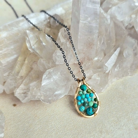 Turquoise Teardrop Necklace Exclusive piece