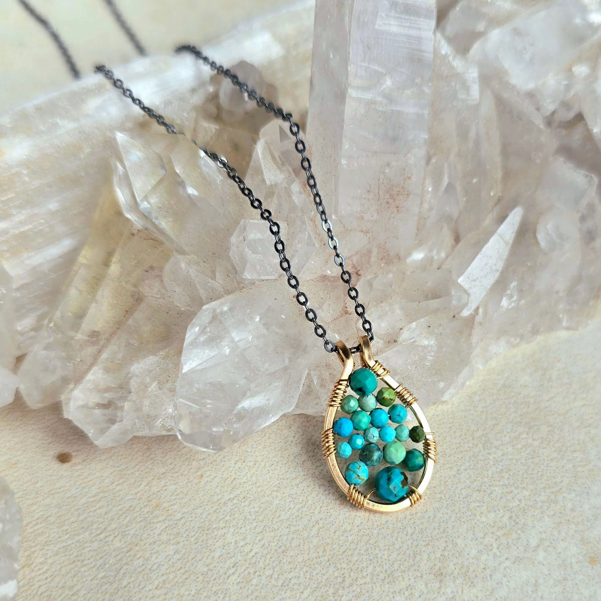 Turquoise Teardrop Necklace Exclusive piece
