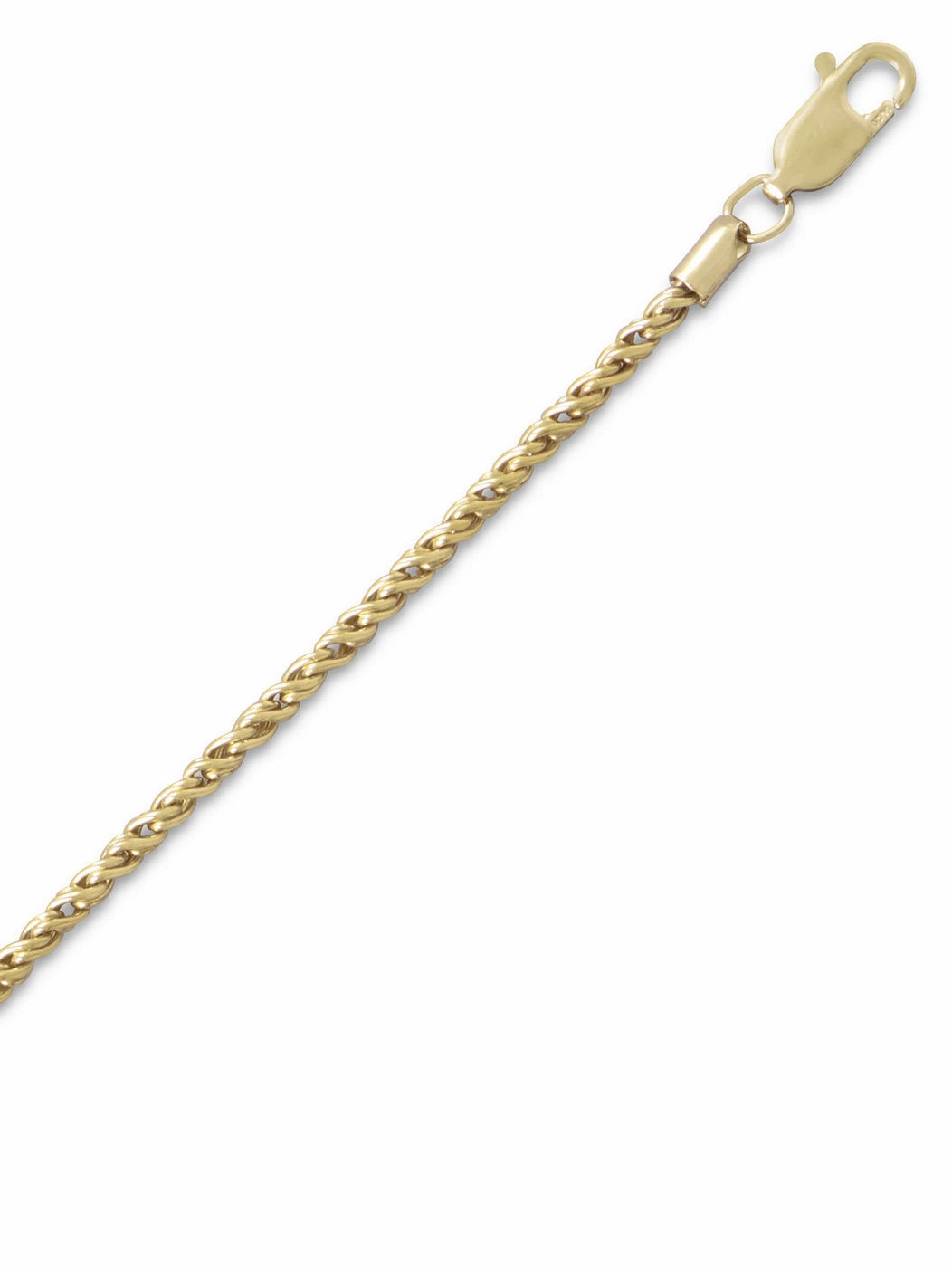 Twisted Rope Chain Necklace 2.1mm Width 14k Yellow Gold-filled - Made in the USA Smooth Curve