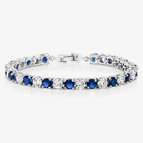 Sparkling Round Cubic Zirconia Women's Tennis Bracelet Elite Value