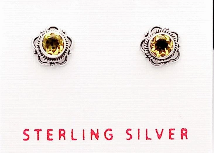 Bali Stone Sterling Silver Studs Clean Aesthetic Distinctive Detailing