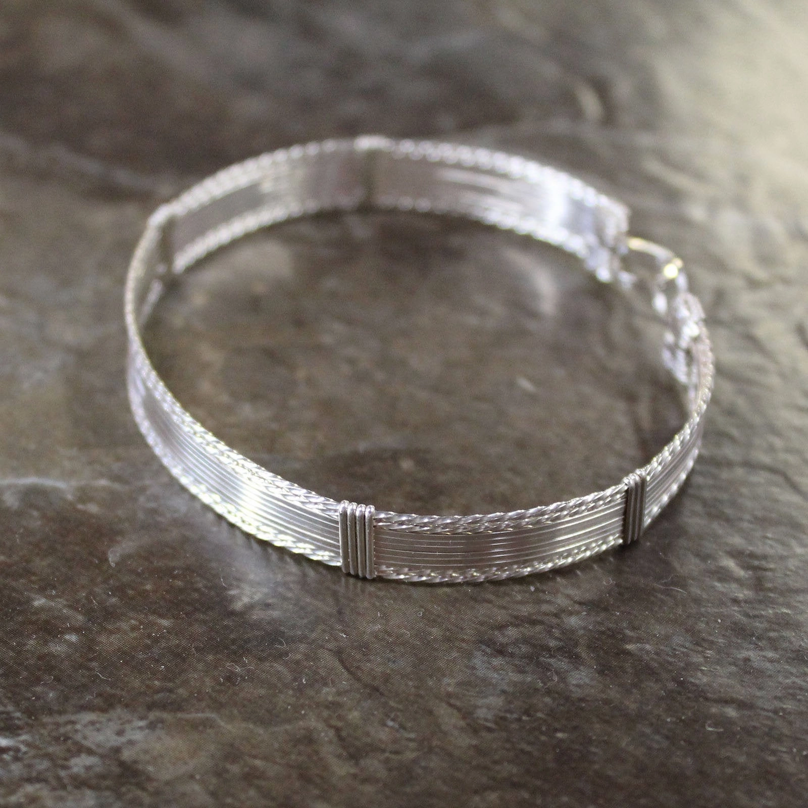 Instant Vision Sterling Silver Beautiful 10-Strand Wire Wrapped Bracelet  TTSSSSSSTT