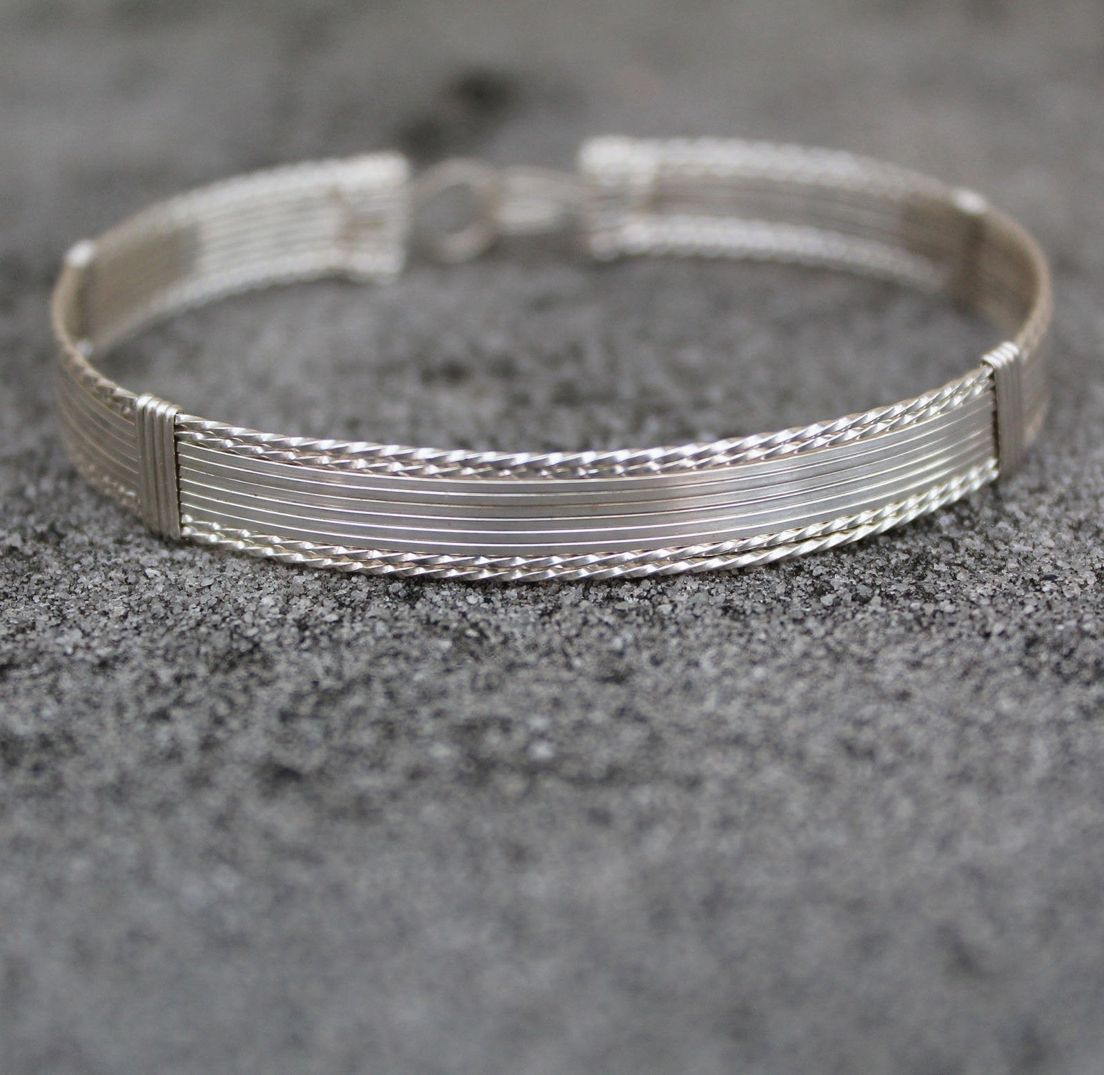 Commendable Blends Well-Seen Sterling Silver Beautiful 10-Strand Wire Wrapped Bracelet  TTSSSSSSTT