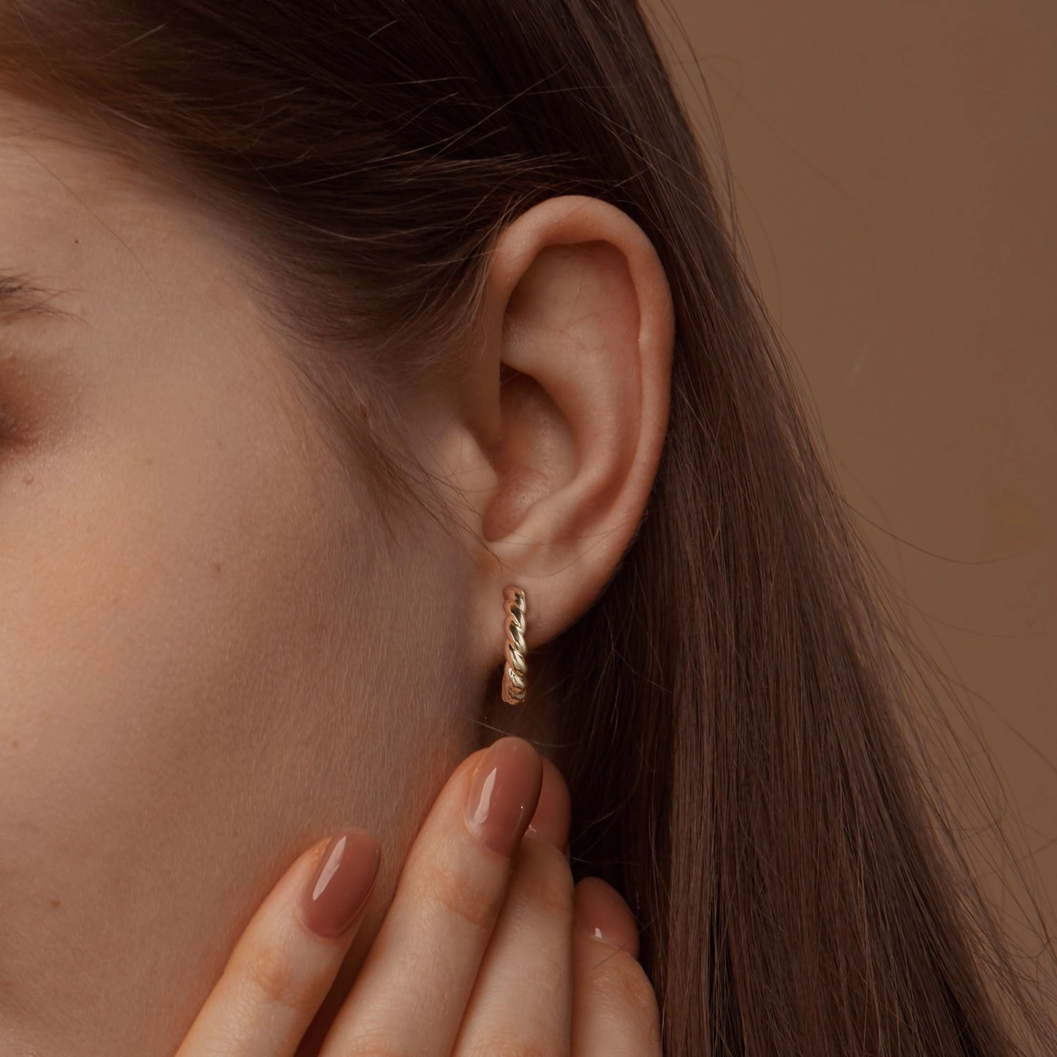 Croissant Twist Hoops Earrings Travel Style Timeless Jewelry