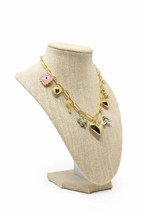 Online Adornment Joyful Heart Charming Necklace