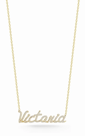 Pav?? Script Name Necklace Comfortable Design Casual Day Accessory