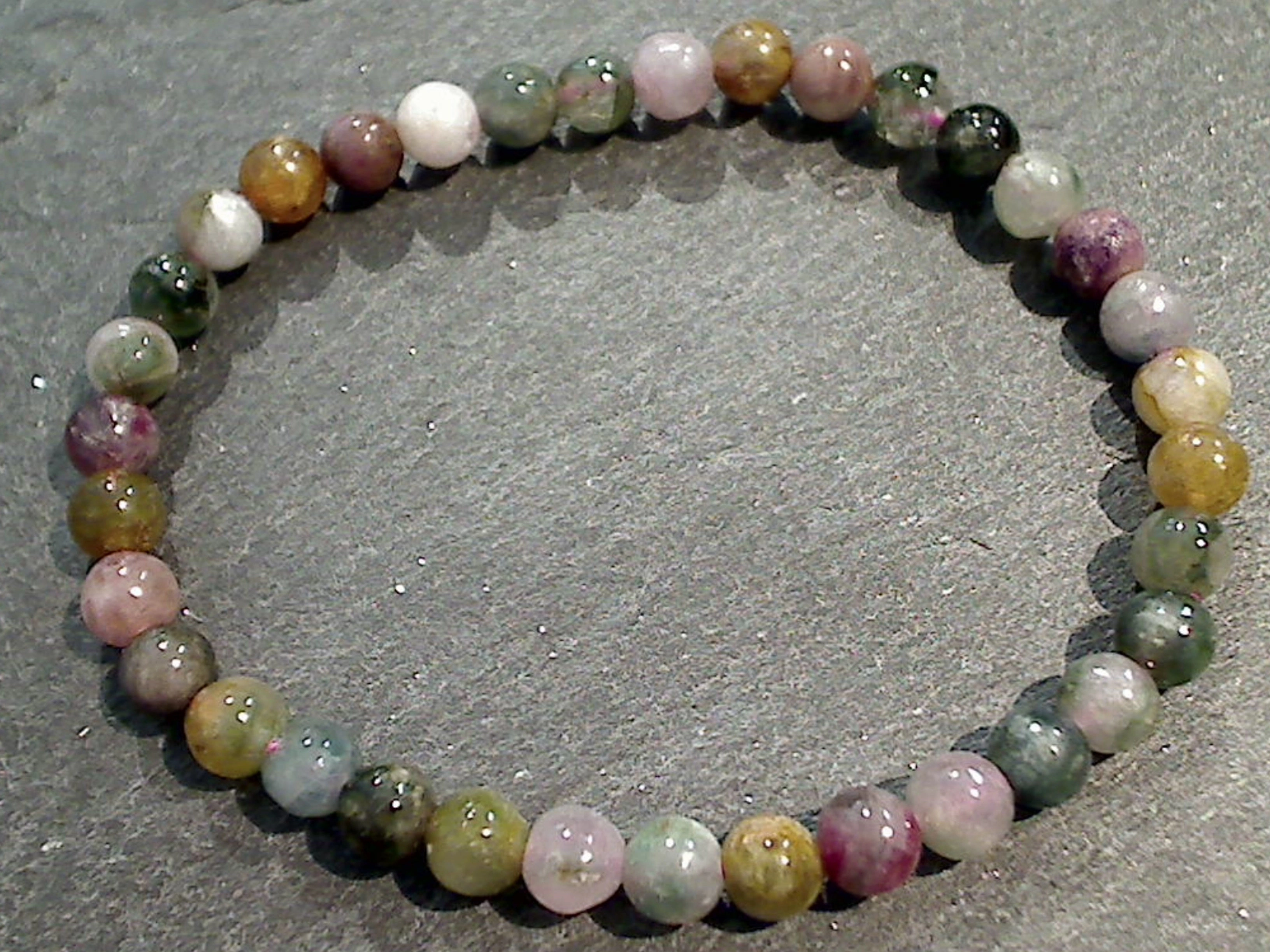 Crowd Pleaser Commendable Choice Tourmaline Multi-Color 5MM - 6MM Stretch Bracelet