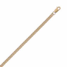 Daily Fashion Highlight Moment Curb Chain Necklace 2.9mm Width 14K Yellow Gold-filled - Made in the USA