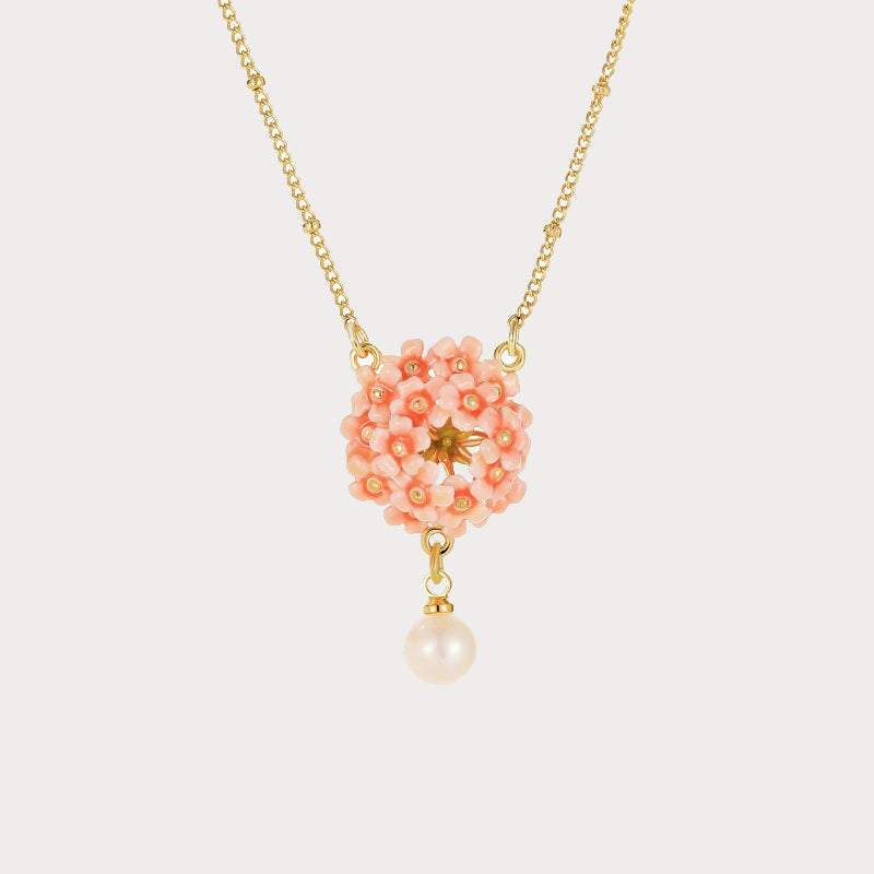 Pink Verbena Necklace Classic Man
