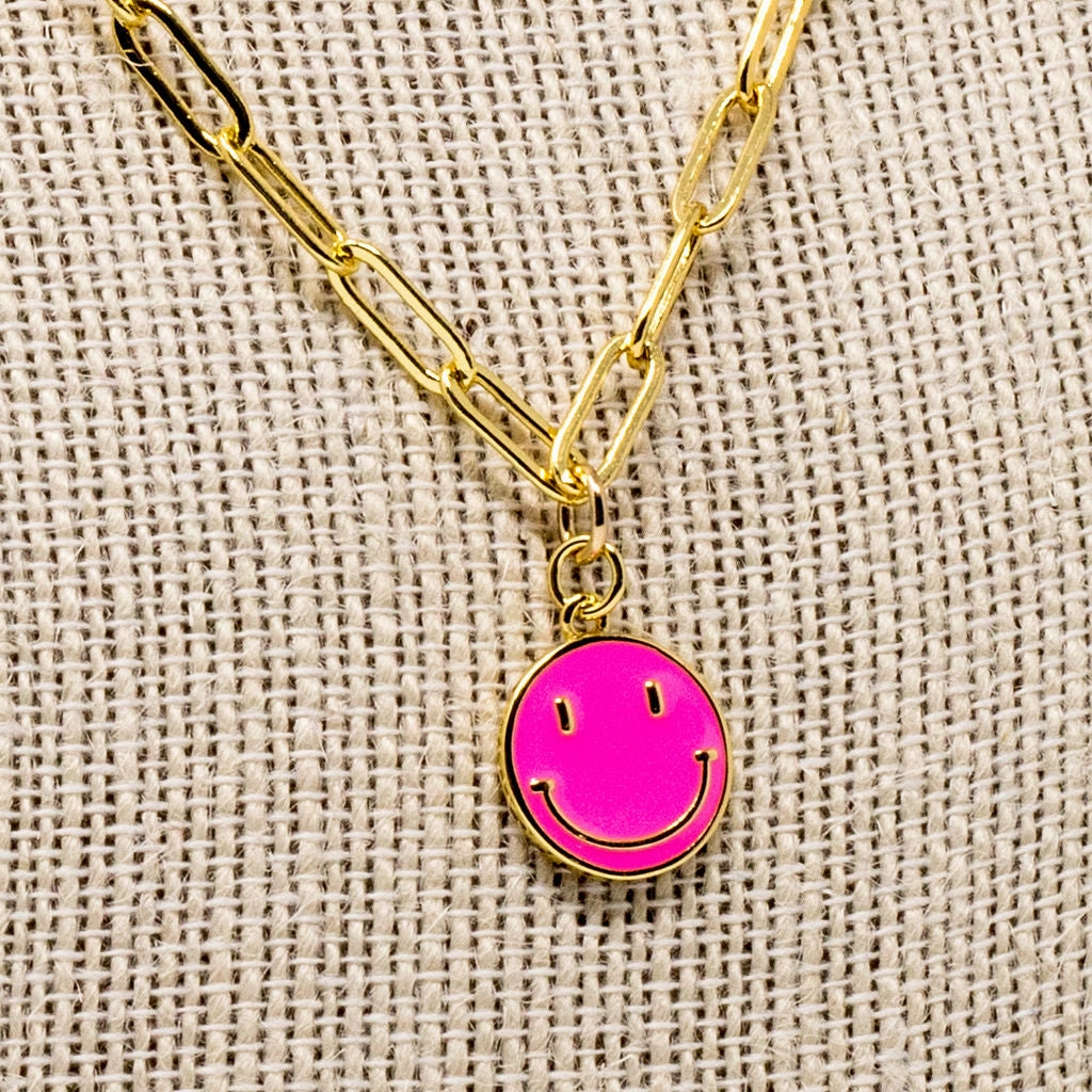 Business Meeting Jewelry Smiley Face Necklace