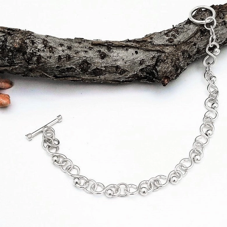 Via Taxco Handmade Link Bracelet Colorful Glow