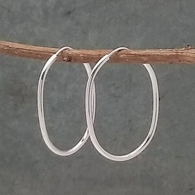 Elegant Spark Luxury Shape Via Taxco Oval Endless Hoop