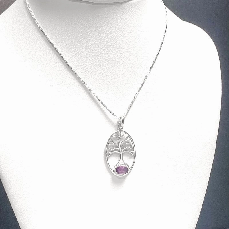 Sterling Silver and Gemstone Tree of Life Pendant Dazzling Craft
