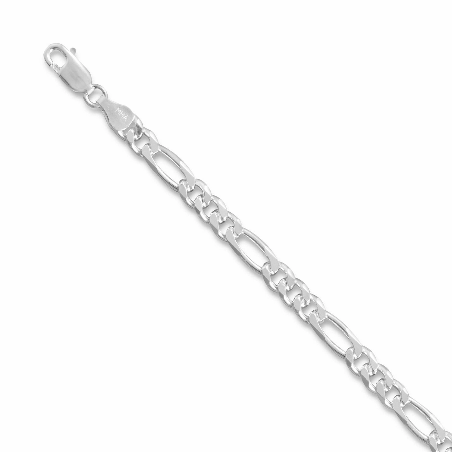 Figaro Chain Necklace 4.3mm Width 16 to 30-inch Lengths Sterling Silver Timeless Embellishments