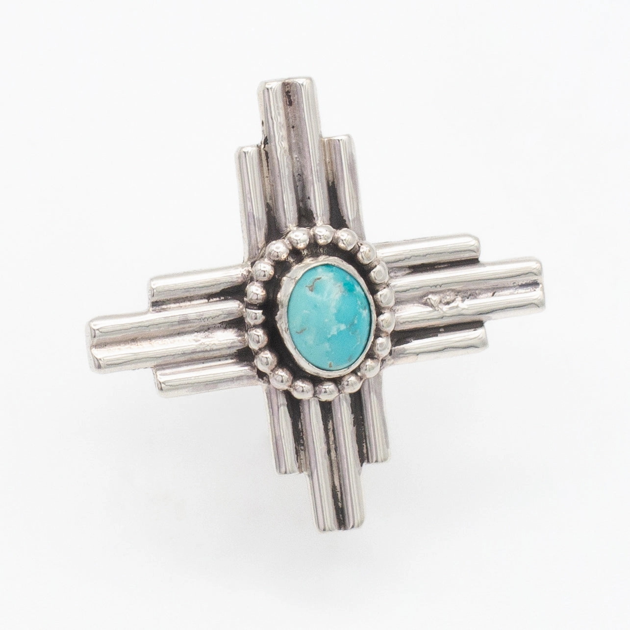 Timeless Set Pricilla Apache Navajo Handmade Sterling Silver Turquoise Zia Pin