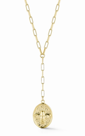 Beautiful Present For Empowerment Bumble Bee Link Lariat Necklace