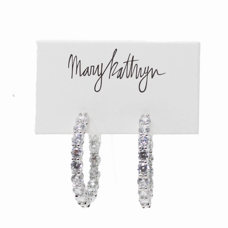 Circular Embellishment Suzie Prong Set Hoops