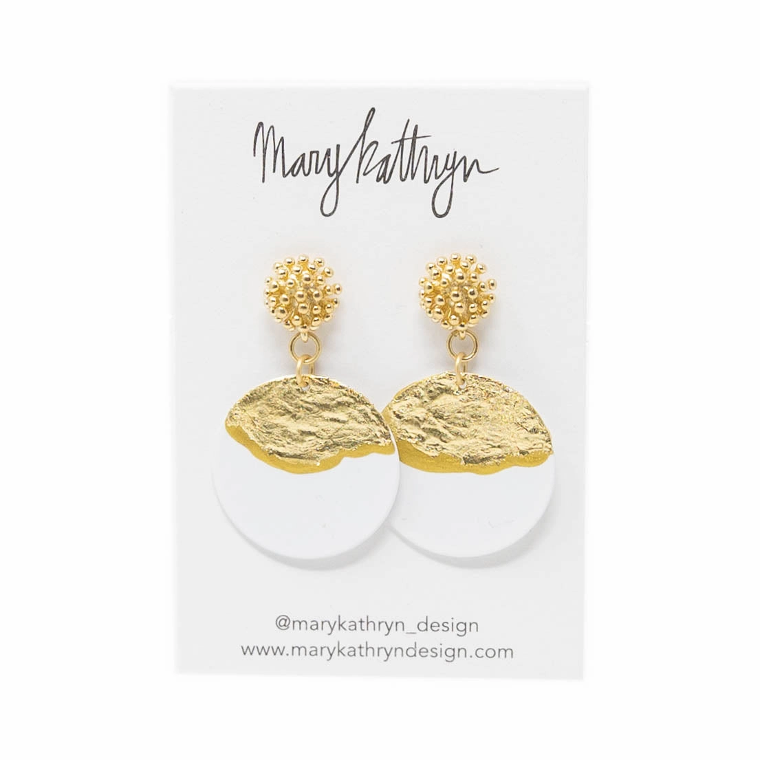 Affordable Selection Polygonal Trinket White Lorelei Disc Earrings