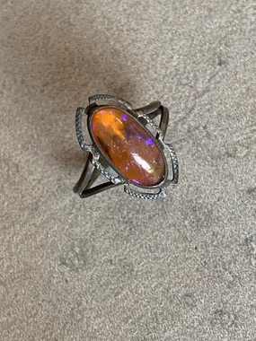 Lustrous Design High-End Quality Vintage Sterling Dragon Glass Ring