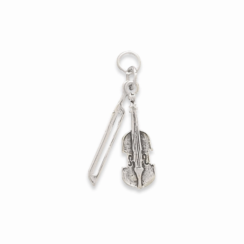 Special Edition Easy Match Violin and Bow Charm Sterling Silver - Made in the USA
