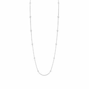Diamonds By The Yard 36-Inch Station Necklace in White Gold Ethnic Jewelry Creative Edge