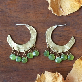Stunning Item Wake Hoops - Brass   Vesuvianite