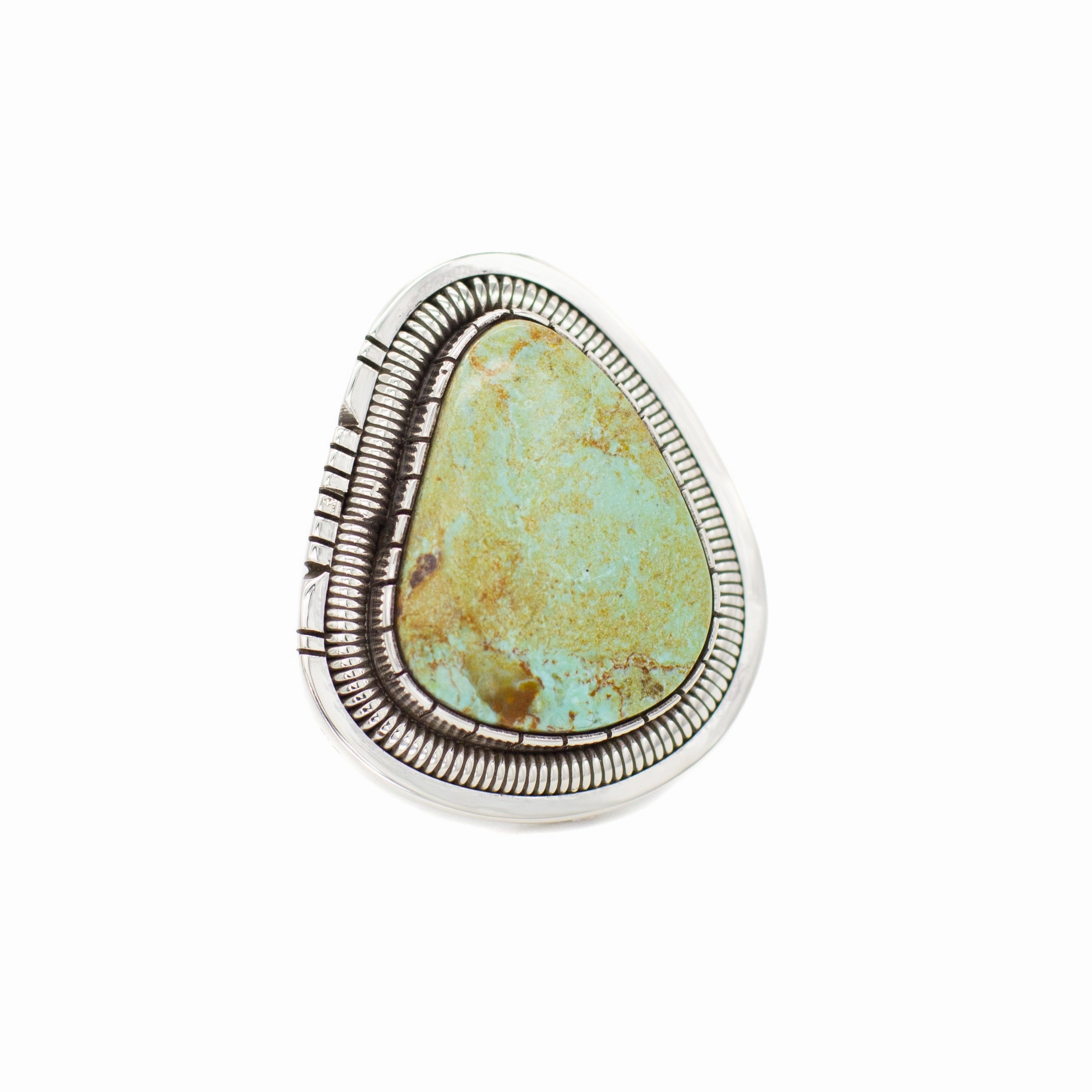 Walter Vandaver Navajo Handmade Sterling Silver Turquoise Ring Chic Line