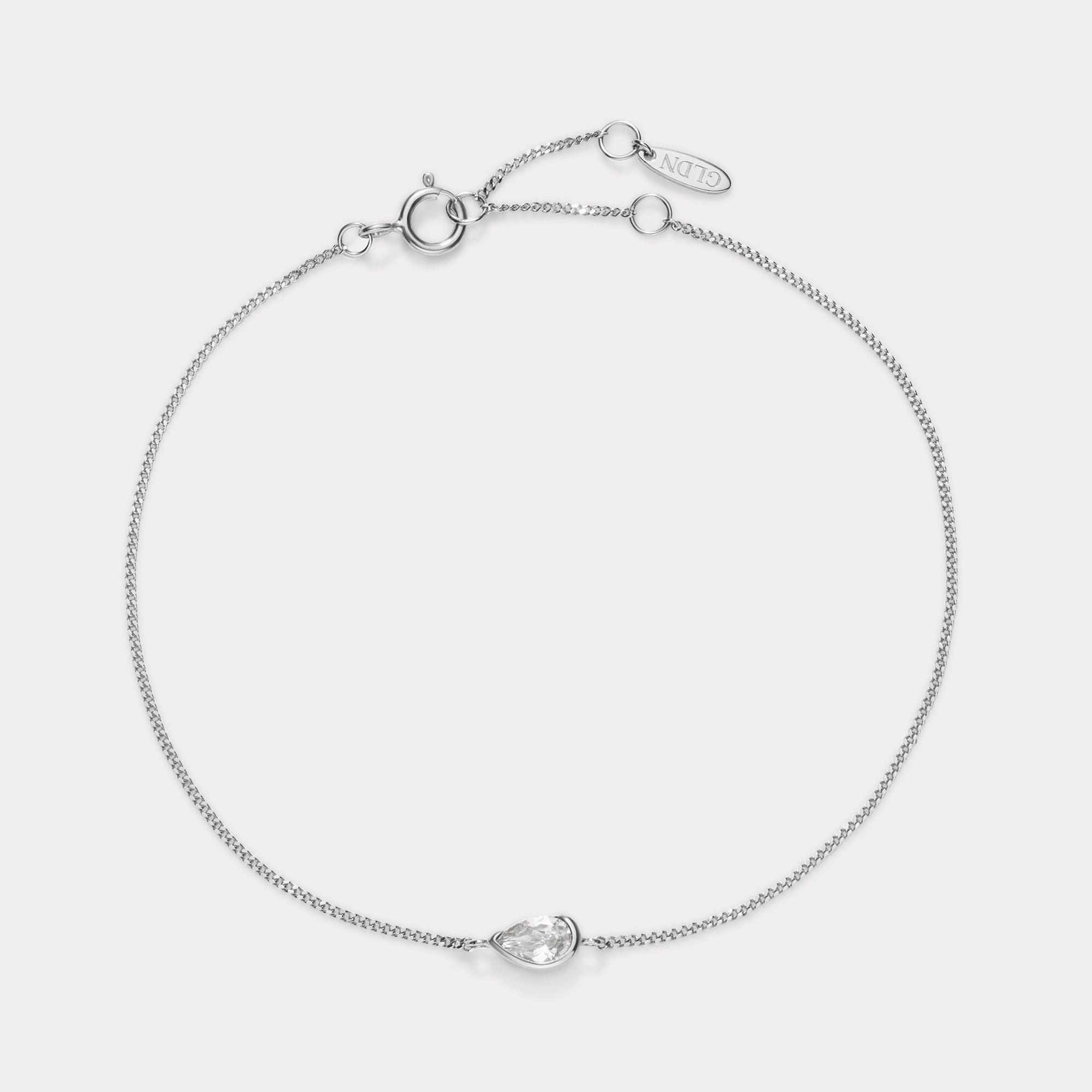Elegant Line White Sapphire Zephyr Bracelet