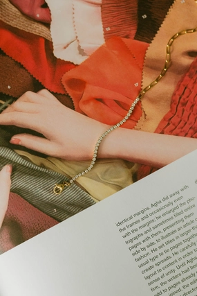 Exclusive access Classic Example Paperclip CZ Bracelet ?C White CZ