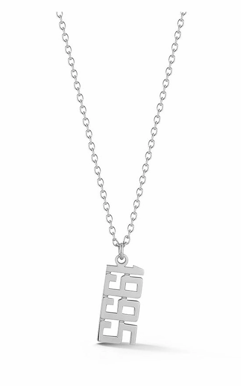 Year Nameplate Necklace Urban Chic Lively Touch