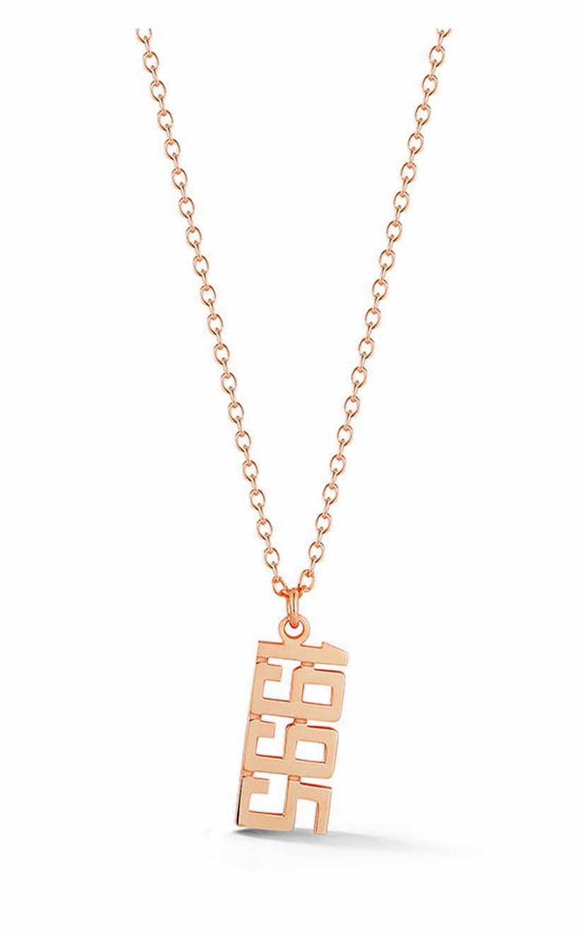 Romantic Mood Year Nameplate Necklace