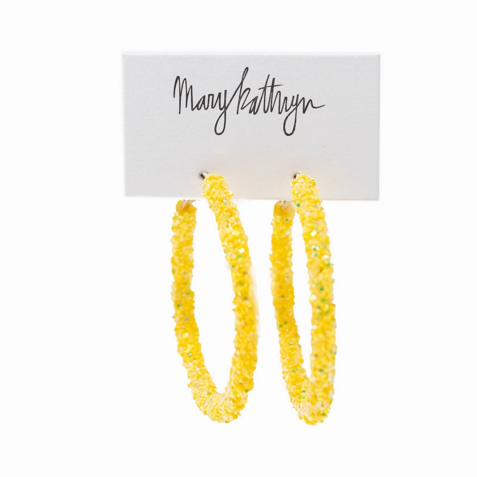 High-Quality Creation Attractive Piece Yellow Glitter Hoops